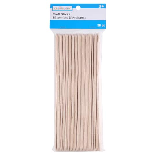 12 Packs: 30 ct. (360 total) Wavy Jumbo Wood Craft Sticks by Creatology®
